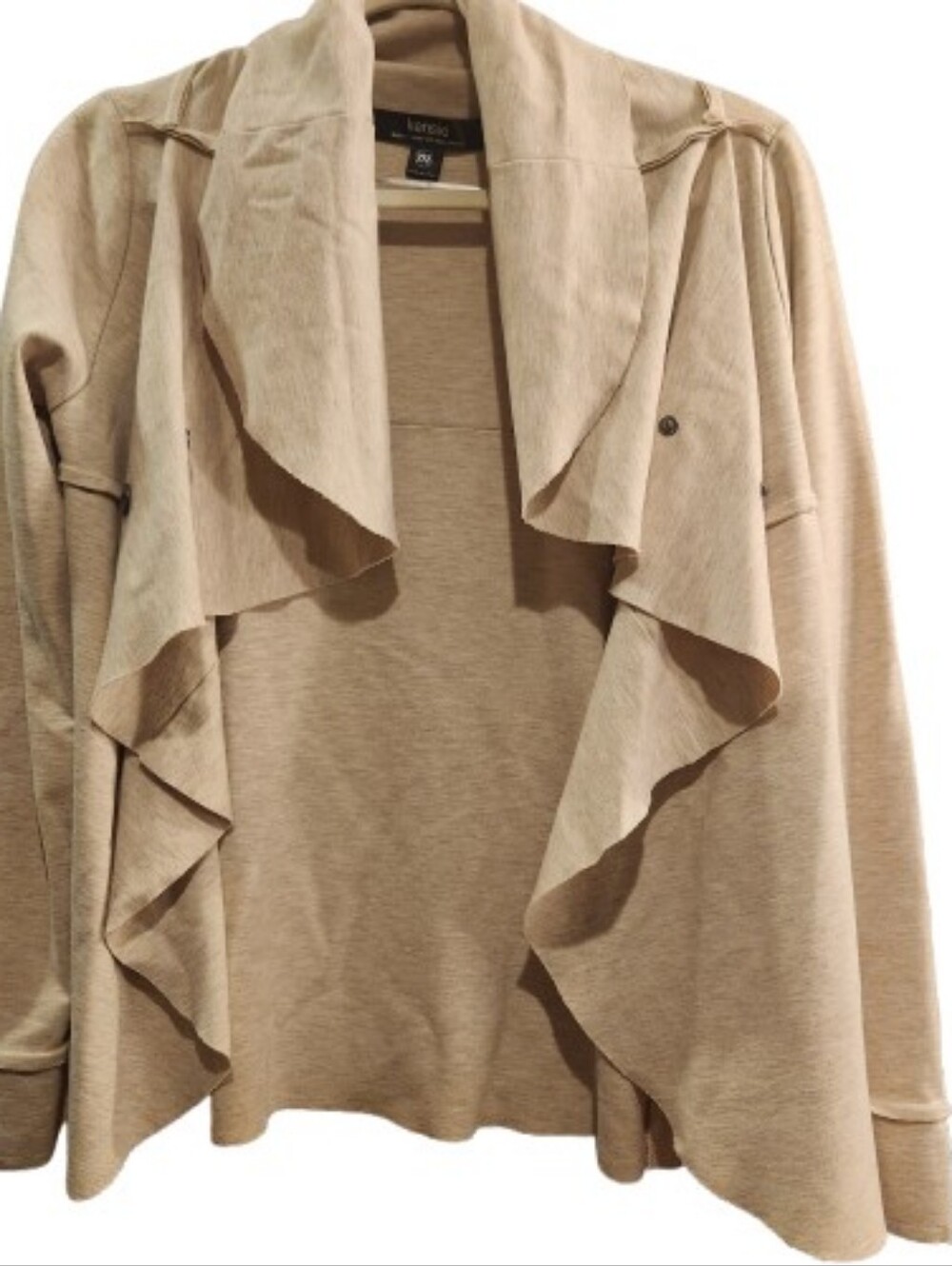 Kensie Draped Waterfall Knit Jacket Medium